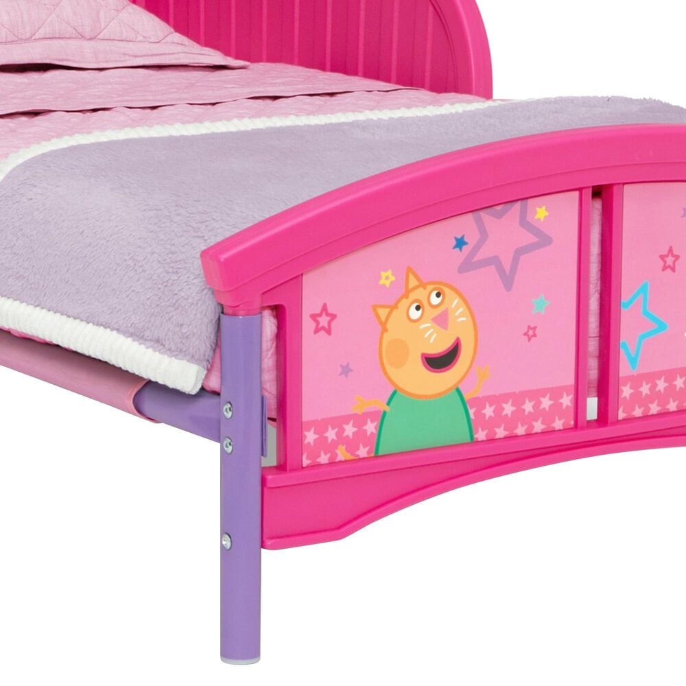 Delta Children Peppa Pig Big Adventures Plastic Toddler Bed in Pink, , large