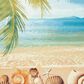 Safavieh Barbados Tropical Beach Seashell 3"3" x 5" Gold and Blue Indoor/Outdoor Area Rug, , large