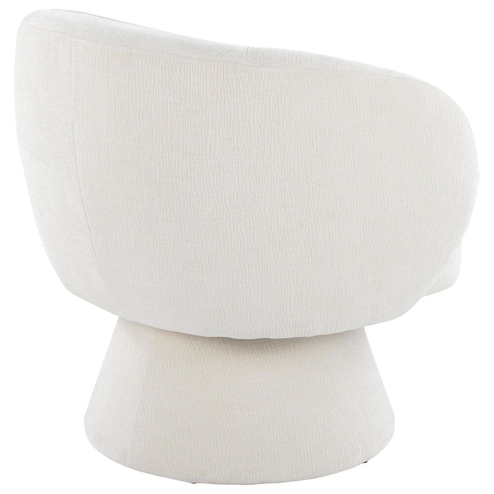LumiSource Fran Swivel Accent Chair in Cream, , large