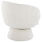 LumiSource Fran Swivel Accent Chair in Cream, , large