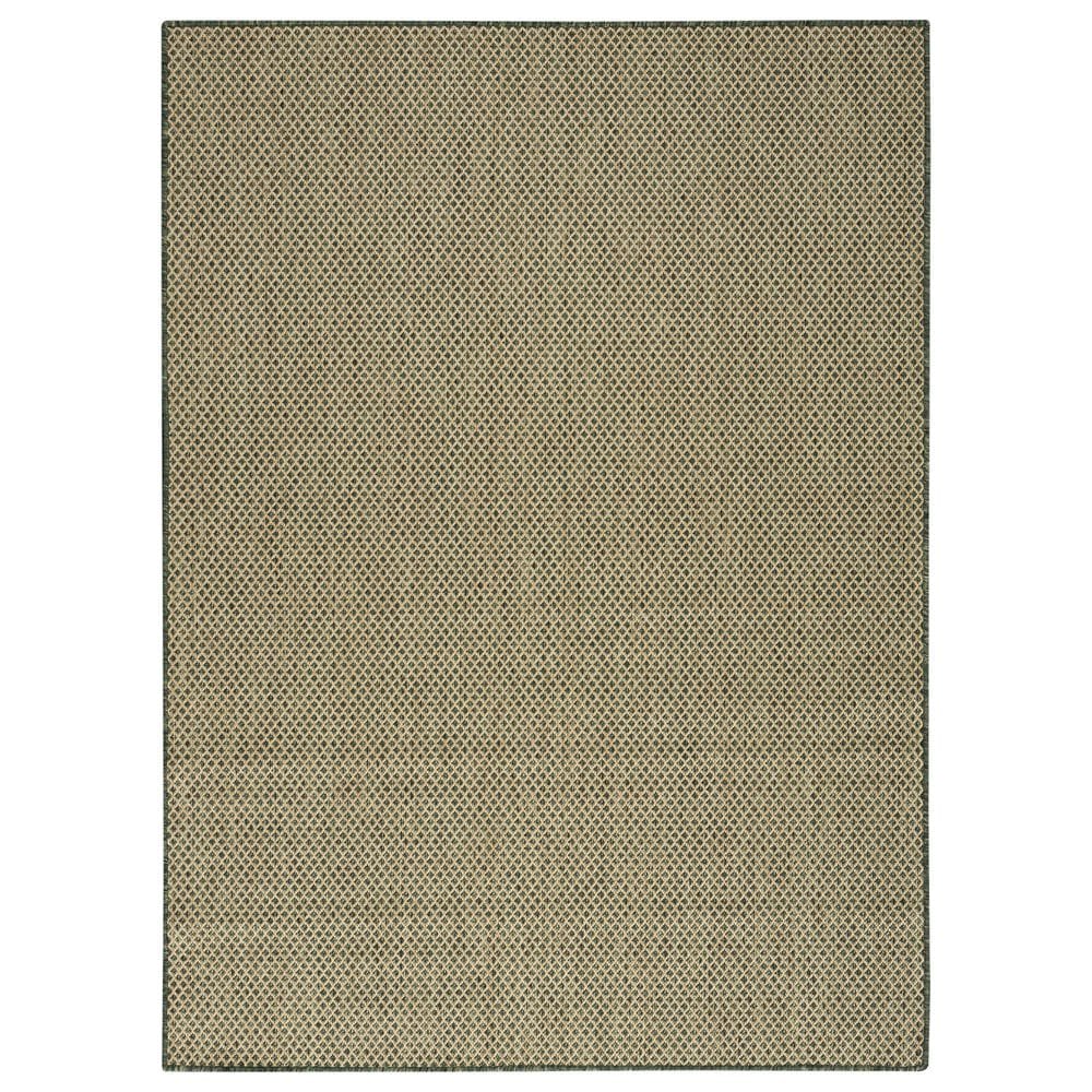 Nourison Courtyard Green 8" x 10" Indoor/Outdoor Area Rug, , large