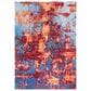 Nourison Prismatic PRS13 9"9" x 13"9" Blue and Flame Area Rug, , large
