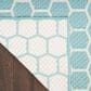 Nourison Twist Reversible 5" x 7" Aqua Indoor/Outdoor Area Rug, , large