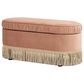 Jennifer Taylor Home Serena Storage Bench with Tufted Bullion Fringe in Peach Orange, , large