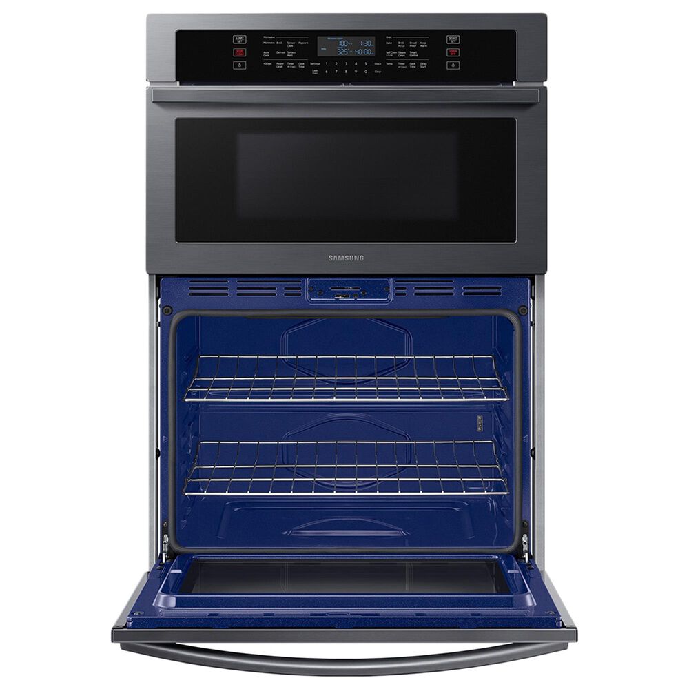Samsung 4-Piece Kitchen Package with 30&quot; Microwave Combination Wall Oven and 30&quot; Gas Cooktop in Black Stainless Steel, , large