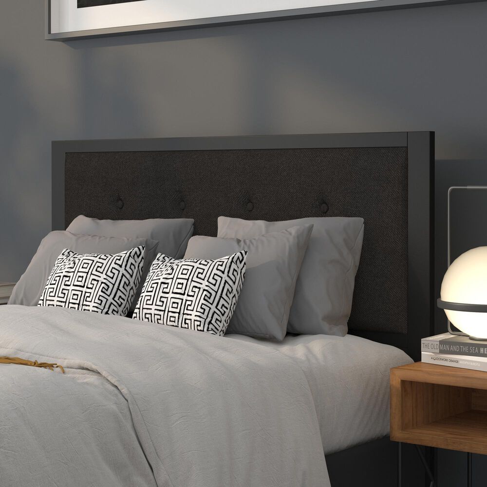 Flash Furniture Bristol Full Upholstered Headboard in Black, , large