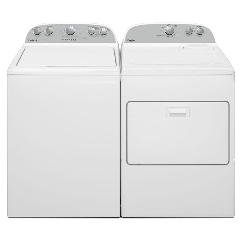 Whirlpool 3.8 Cu. Ft. Top Load Washer and a 7 Cu. Ft. Electric Dryer in White, , large