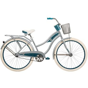 Huffy 26" Deluxe Cruiser Bike in Gloss Cool Silver, , large