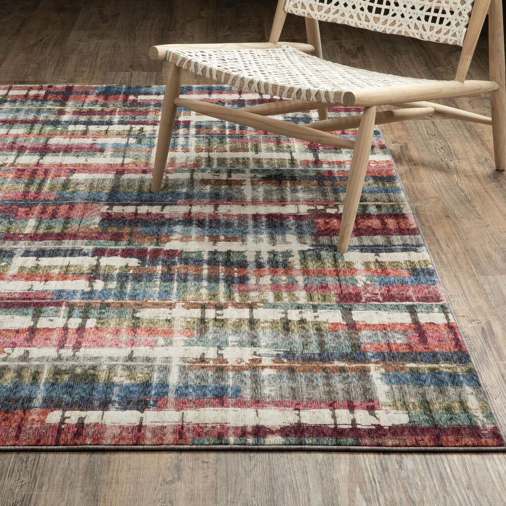 Oriental Weavers Tisdell TIS12 Multicolor 3&#39;9&quot; x 5&#39;2&quot; Area Rug, , large