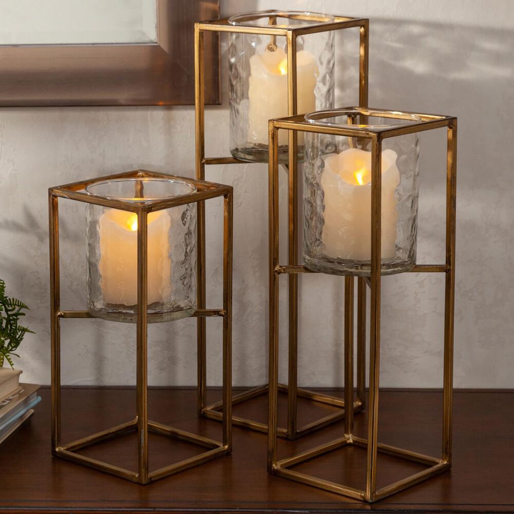 37B Candleholders in Gold (Set of 3), , large