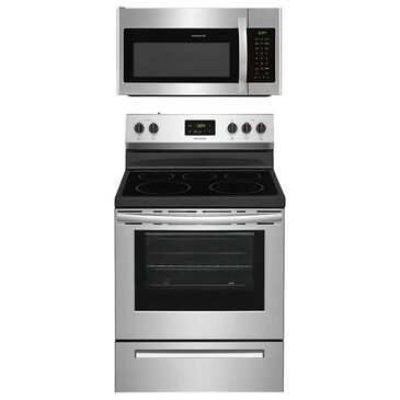 Frigidaire 2-Piece Kitchen Package with 5.3 Cu. Ft. Electric Range and Microwave in Stainless Steel, , large