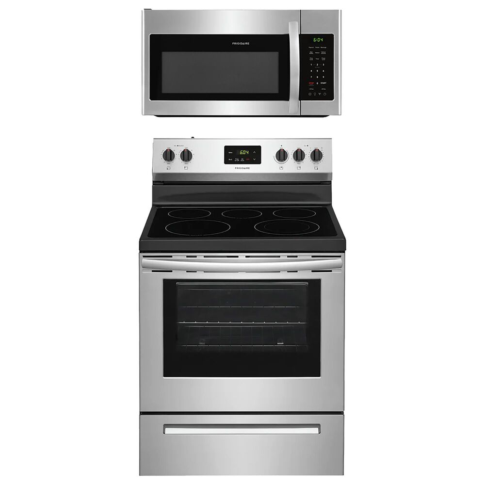 Frigidaire 2-Piece Kitchen Package with 5.3 Cu. Ft. Electric Range and Microwave in Stainless Steel, , large
