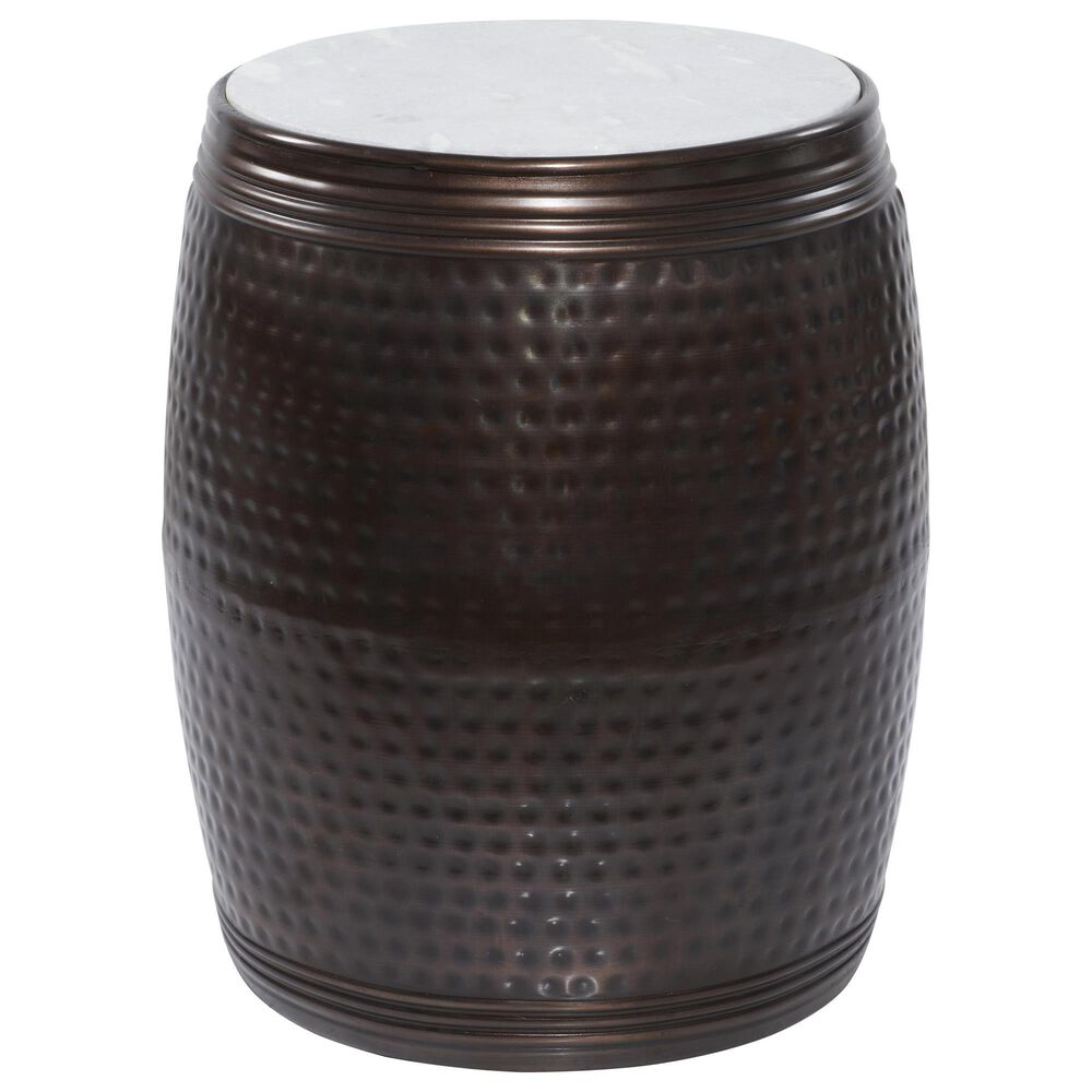 Uma Enterprises 19&quot; Industrial Accent Table in Brown, , large