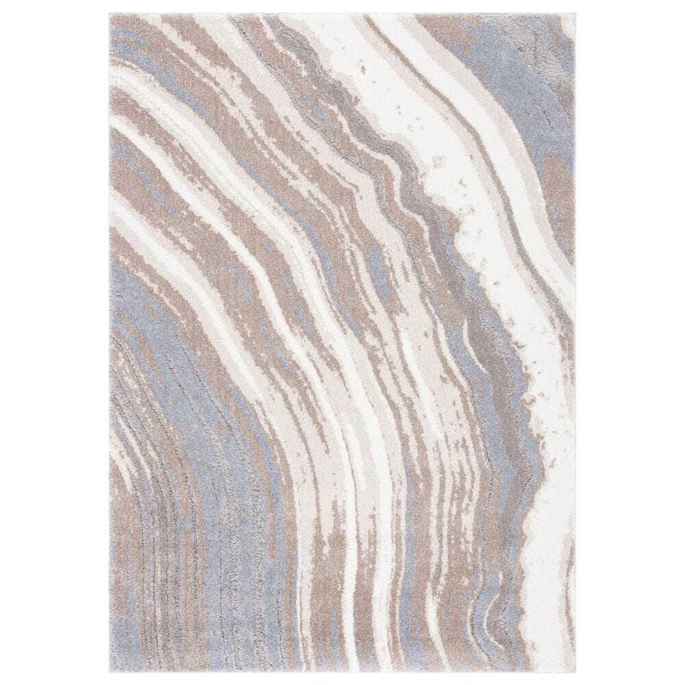 Safavieh Cyrus Shag CYR126A 4"5" x 6"5" Ivory and Grey Area Rug, , large