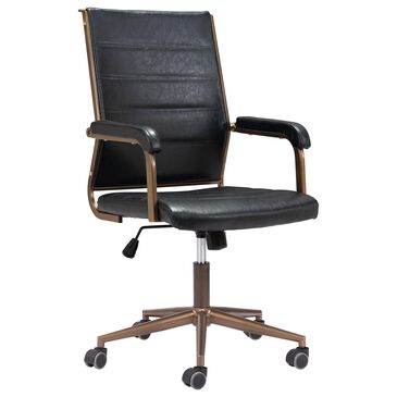 Zuo Modern Auction Office Chair in Vintage Black, , large