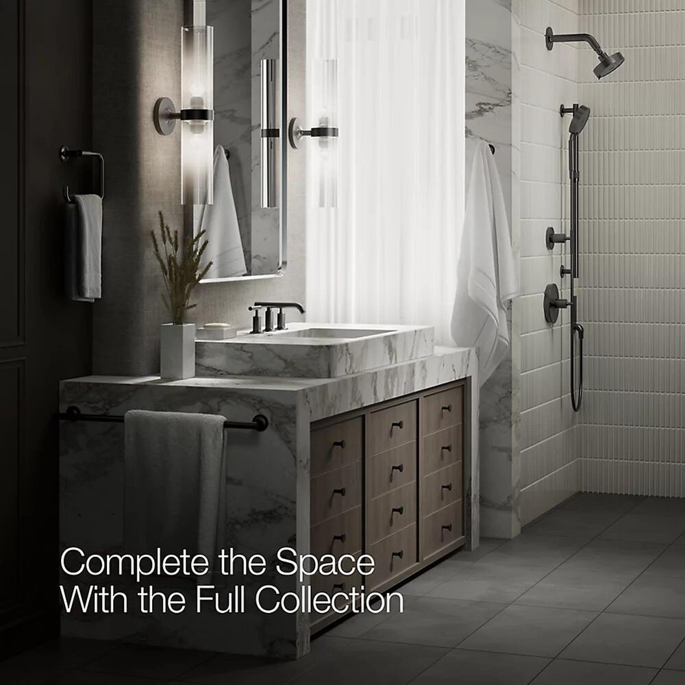 Kohler Purist Widespread Bathroom Sink Faucet in Matte Black, , large
