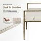 Furniture of America Lalia Metal Padded Upholstered Bench in Matte Gold, , large