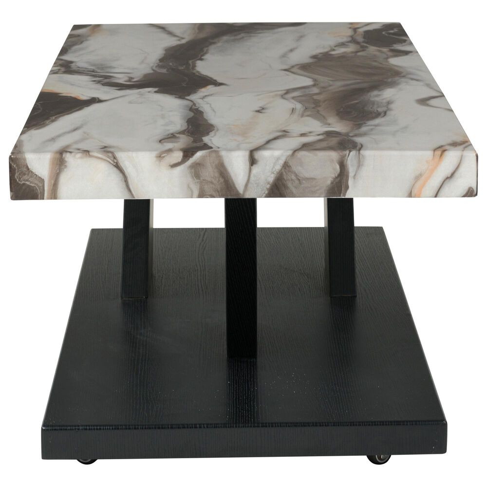 Ashley Cendill 3-Piece Occasional Table Set in Dark Brown, White and Black, , large