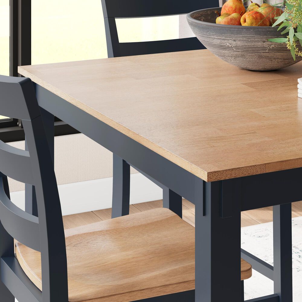 Ashley Gesthaven 5-Piece Counter Height Dining Set in Light Natural and Dark Slate Blue, , large