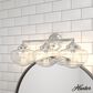 Hunter Saddle Creek 3-Light Vanity with Clear Seeded Shade in Brushed Nickel, , large