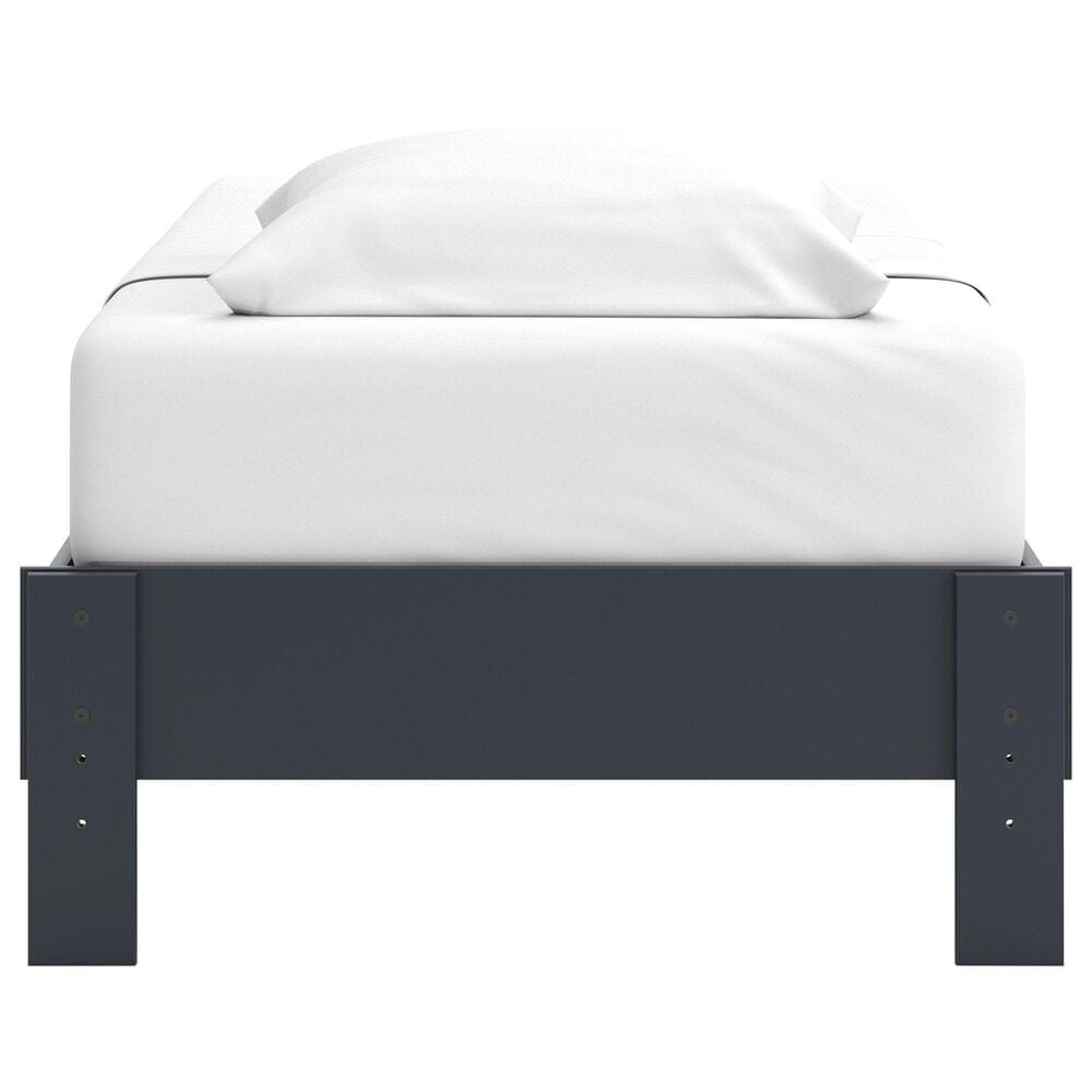 Ashley Simmenfort Twin Platform Bed in Navy Blue, , large