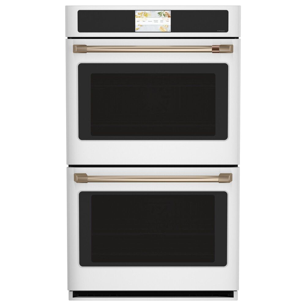 Cafe 2-Piece Kitchen Package with Matte White 30" Smart Built-In Convection Double Wall Oven and Black 30" Touch Control Induction Cooktop, , large