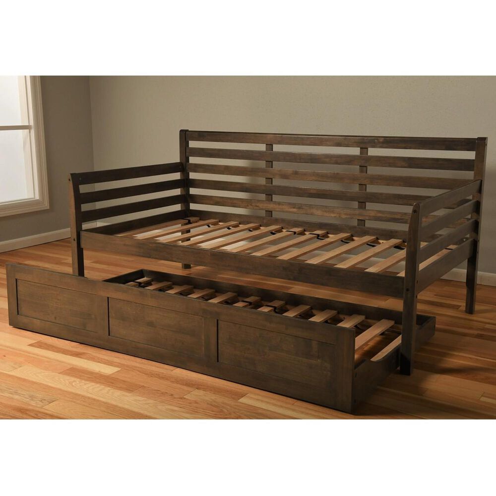 Kodiak Furniture Boho Daybed with Trundle in Rustic Walnut, , large
