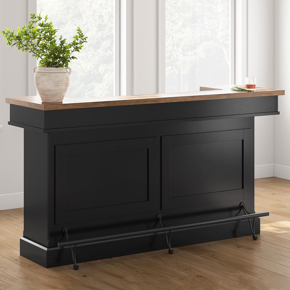 Ashley Wildenauer Bar in Warm Satin Black and Brown, , large