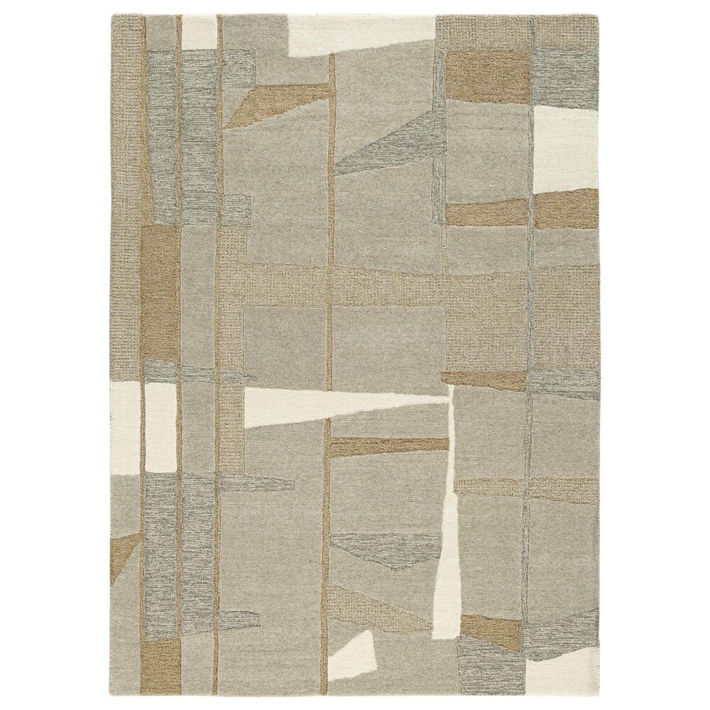 Ashley Abbotton 8" x 10" Taupe, Gray and Caramel Area Rug, , large