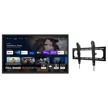 Sunbrite 55" Veranda 3 Series Outdoor Full Shade 4K UHD HDR - Smart TV with Premium Large Tilt Mount in Black, , large
