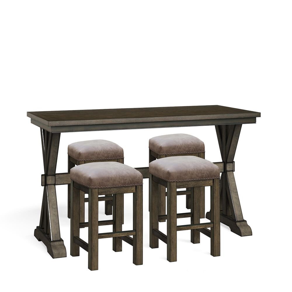 Drew and Jonathan Home Denman Bar Height Dining Table in Brown - Table Only, , large