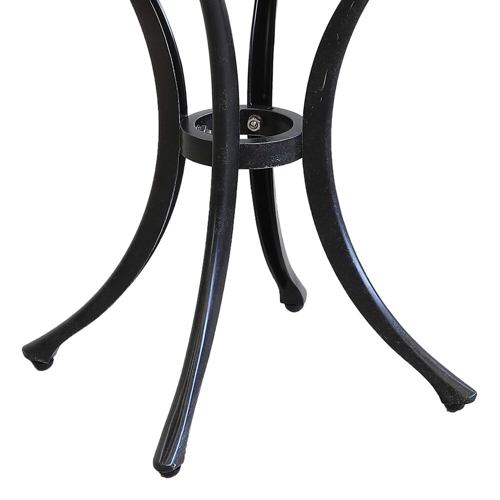 GatherCraft Geneva Patio Square End Table in Black, , large