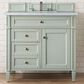 James Martin Vanities Brittany 36" Single Bathroom Vanity in Sage Green with 3 cm Carrara White Marble Top and Rectangle Sink, , large