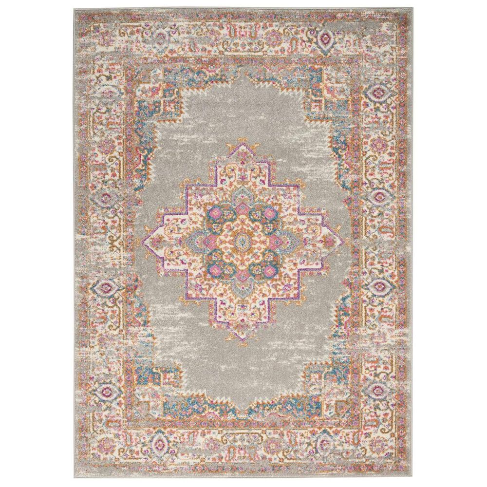 Nourison Passion PSN03 5"3" x 7"3" Grey Area Rug, , large