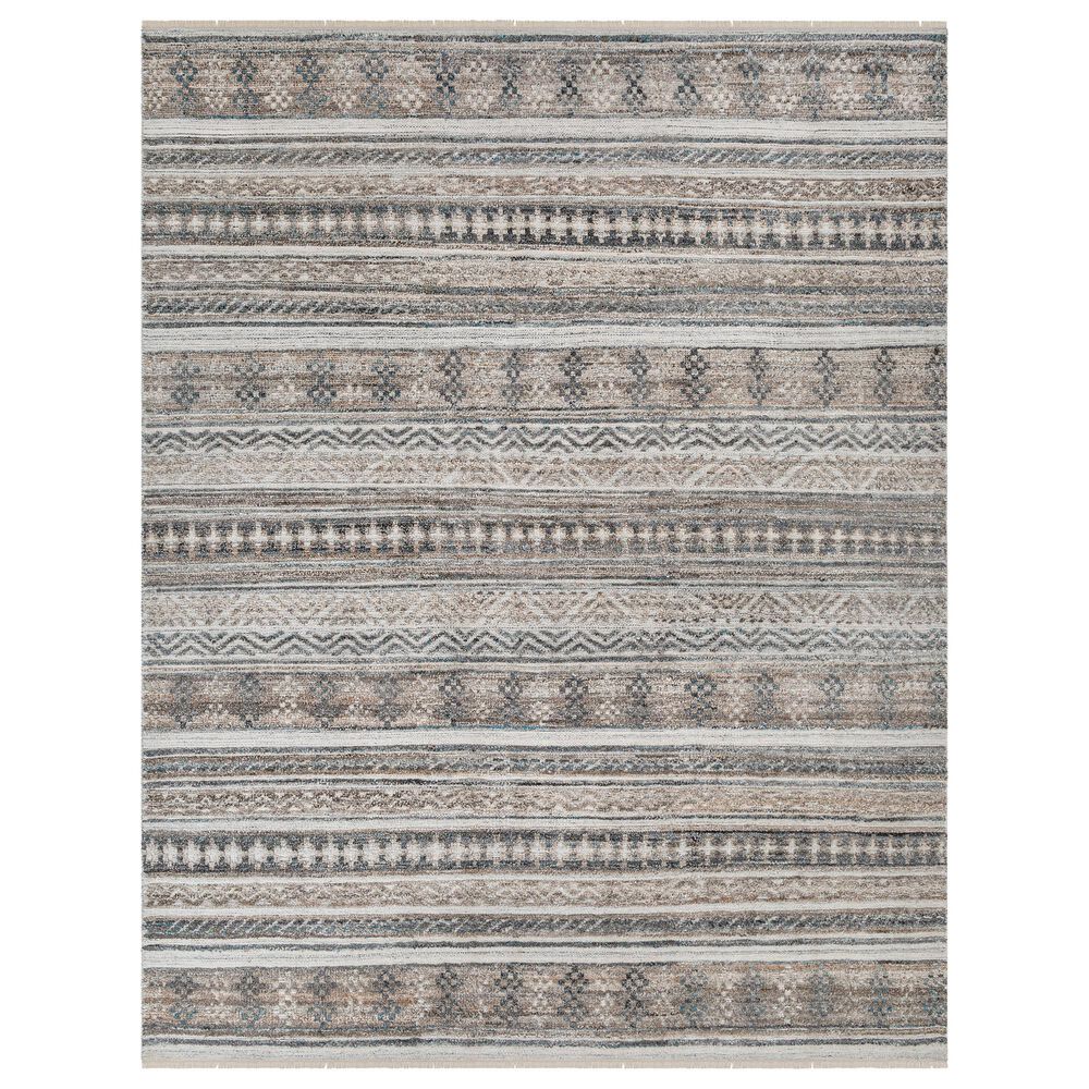 Surya Pompei 8" x 10" Brown, Off White, Light Gray, Black, Dark Blue and Charcoal Area Rug, , large