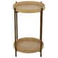 Maple and Jade 2-Tray Rattan End Table in Matte Brown, Whitewashing and Black, , large