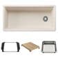 Blanco Inteos 39" Undermount Single Bowl Kitchen Sink in Soft White, , large