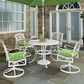 Homestyles Sanibel 48" 5-Piece Dining Set with Swivel Chairs in White, , large