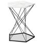 Baxton Studio Oberon End Table in White/Black, , large