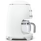Smeg 47.34 Oz Drip Coffee Maker in White and Polished Chrome, , large