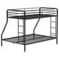 Pacific Landing Carson Twin Over Full Bunk Bed in Glossy Black, , large