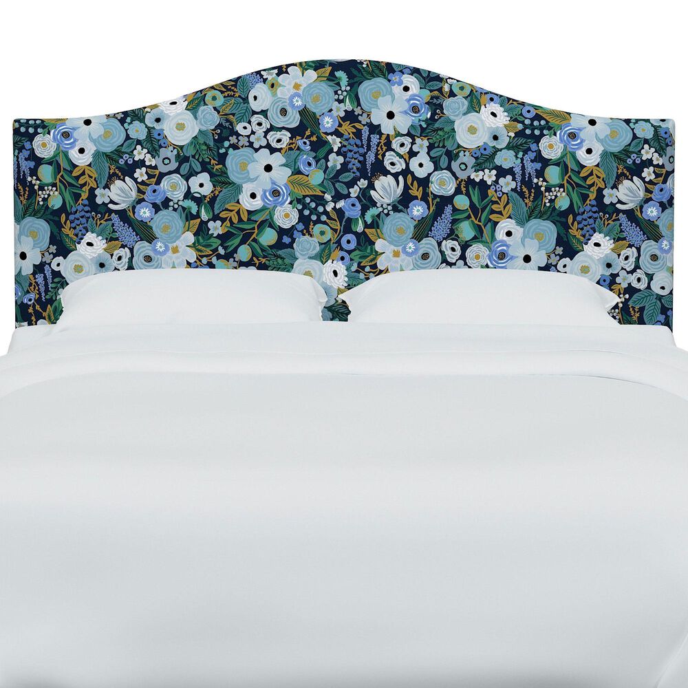 Rifle Paper Co Crafted by Cloth &amp; Company Mayfair Twin Headboard in Garden Party Blue, , large