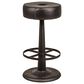 Stone Haven Gavin Counter Stool in Black Leather, , large