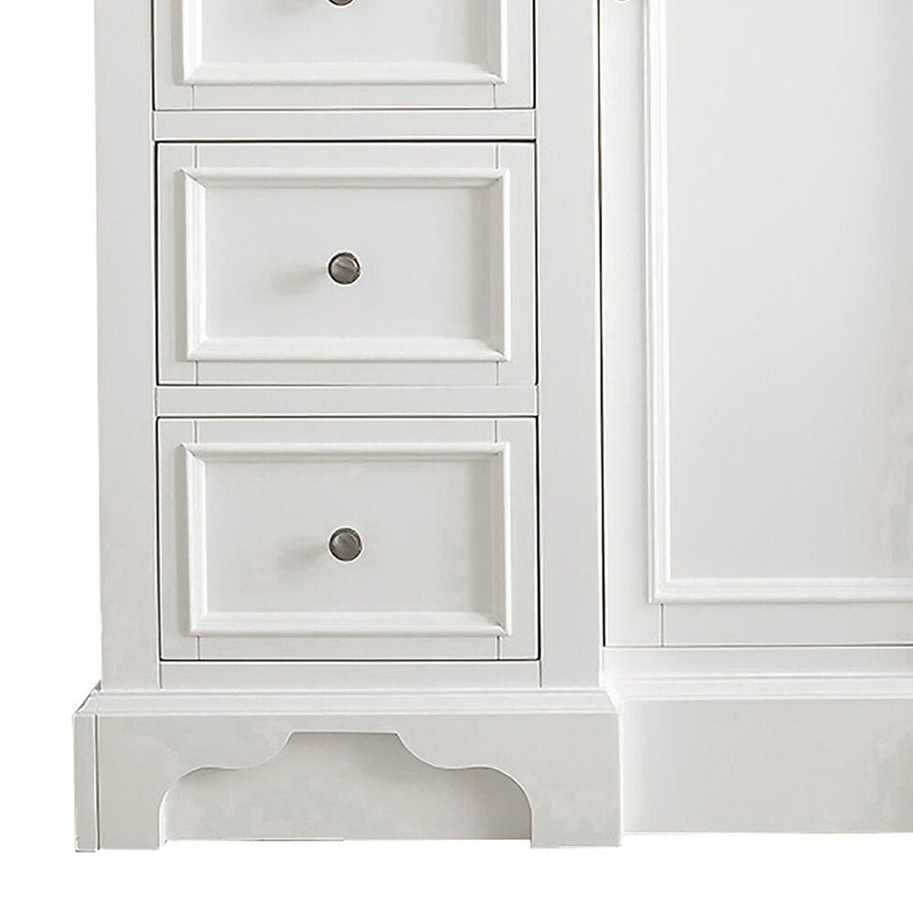 James Martin Vanities De Soto 48&quot; Single Bathroom Vanity in Bright White with 3 cm Ethereal Noctis Quartz Top and Rectangular Sink, , large
