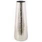 Maple and Jade 25" Tall Hammered Decorative Vase in Polished Silver, , large