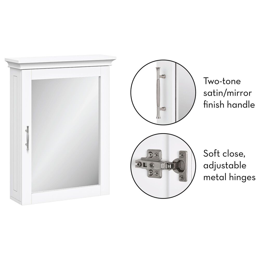 RiverRidge Home Somerset Wall Cabinet with Mirror in White, , large