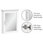 RiverRidge Home Somerset Wall Cabinet with Mirror in White, , large