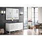 James Martin Vanities Athens 60" Double Bathroom Vanity in Glossy White with 3 cm Charcoal Soapstone Quartz Top and Rectangular Sinks, , large