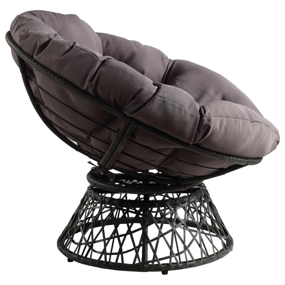 Valor Living Papasan Swivel Chair in Grey, , large