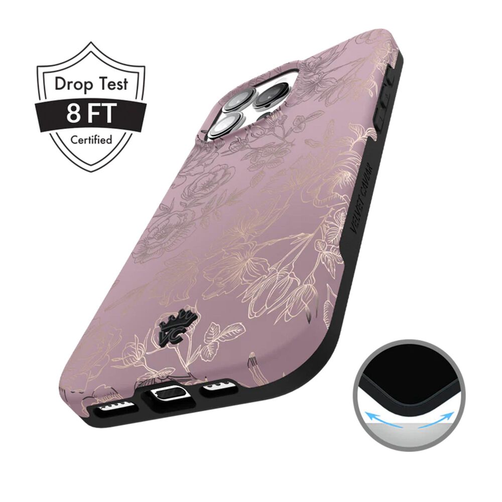 Velvet Caviar MagSafe Case for Apple iPhone 16 Pro - Dusty Rose Chrome Floral, , large